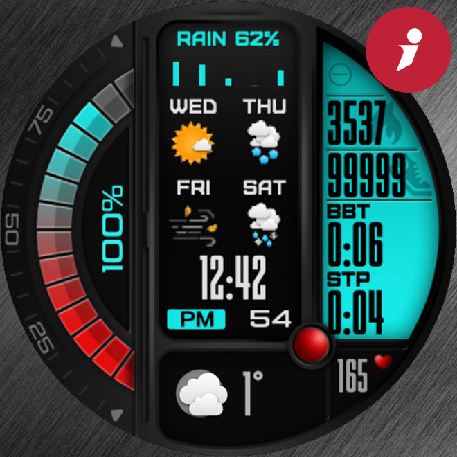 iFacer – S004 – Time / Forecast Redswap · Screenshot 3