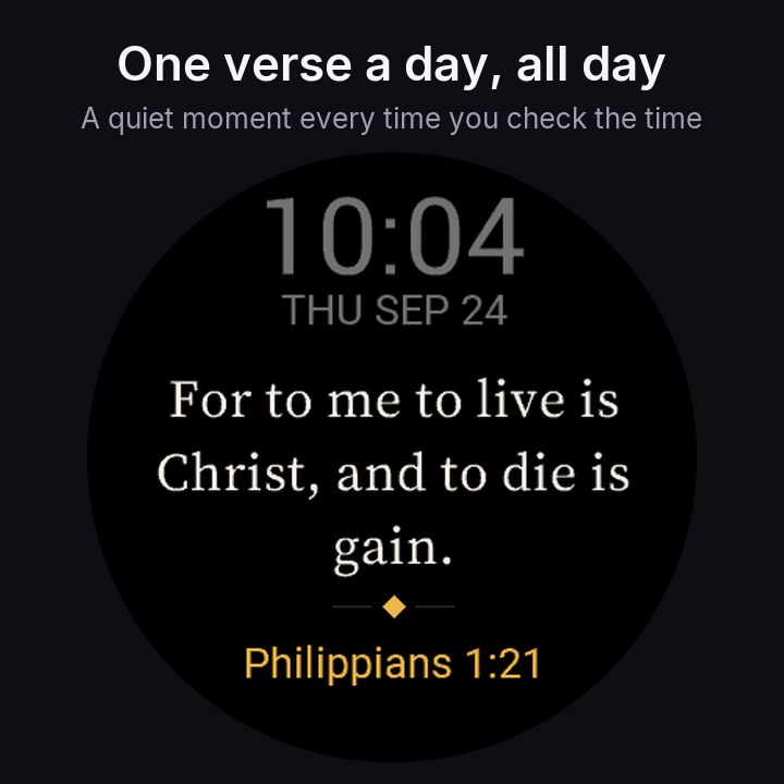 Daily Verse Watch Face - Bible Verse of the Day · Screenshot 0