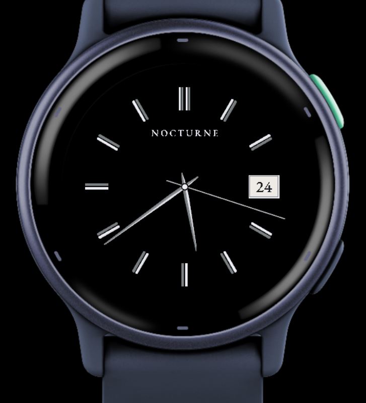 Nocturne Silver – Elegant Analog Watch Face · Screenshot 0