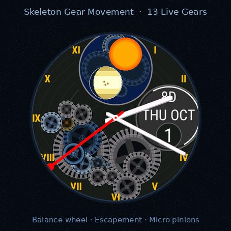 Skeleton Horology Meets the Night Sky · Screenshot 0