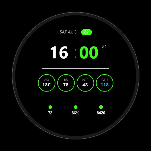 FlexEx - CGM + Custom Data Watch Face · Screenshot 2