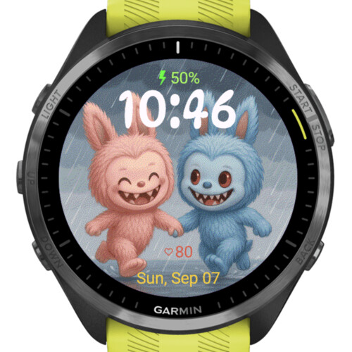 Labubu Rainy Fun – Cute Bunny Duo · Screenshot 1
