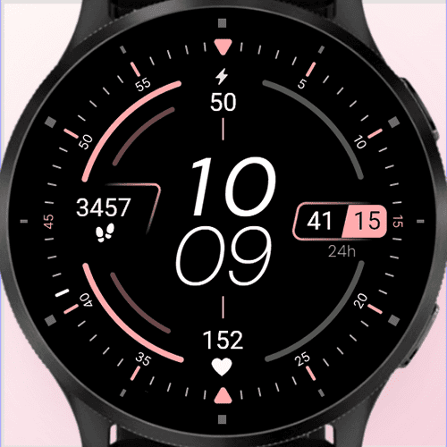 Pink Sport Digital Watch Face · Screenshot 0