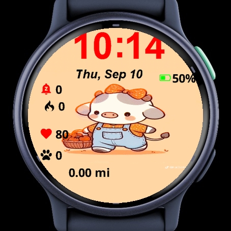 Cartoon Cow Orange Bow · Screenshot 1