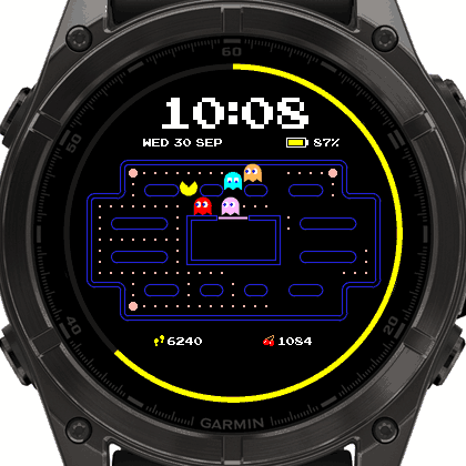 Pac-Man Maze 80s Arcade Ghosts Watch Face · Screenshot 0