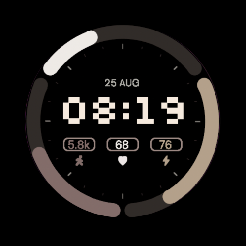 Oat Latte - Minimal Beige Watch Face · Screenshot 1