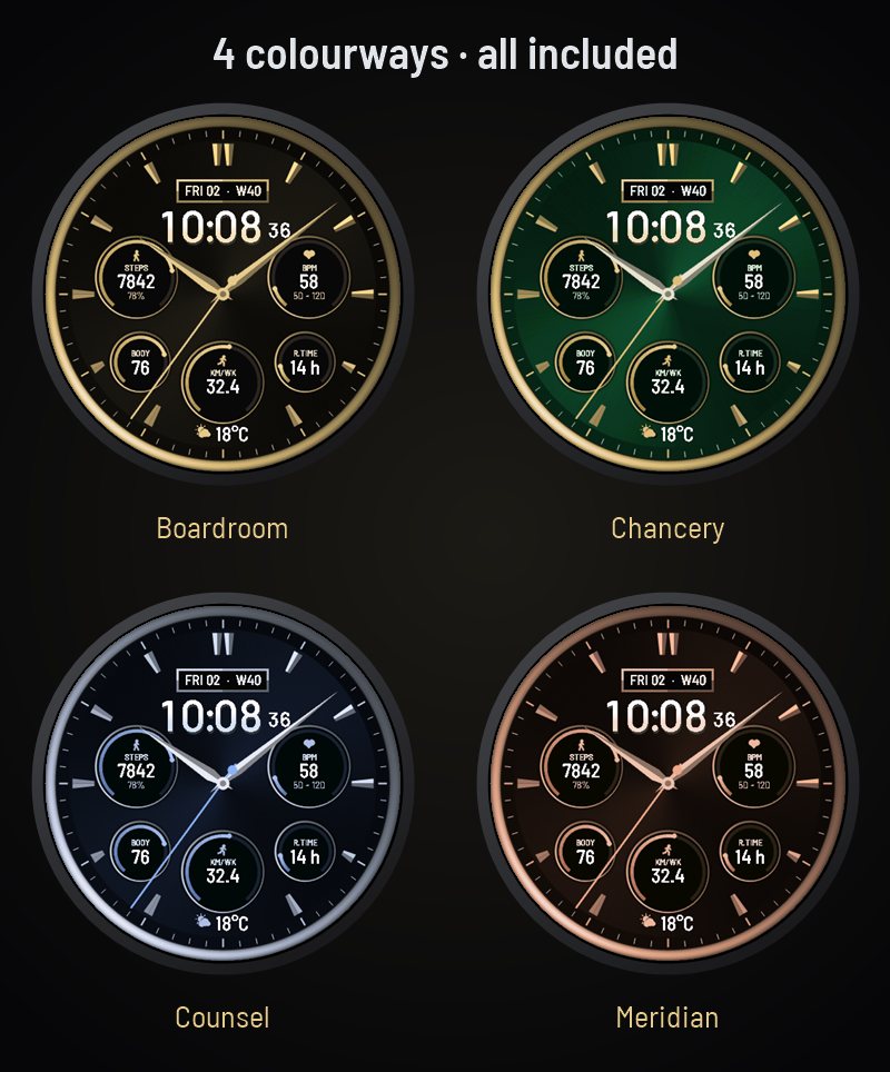 Boardroom - Luxury Executive Watch Face · Screenshot 1