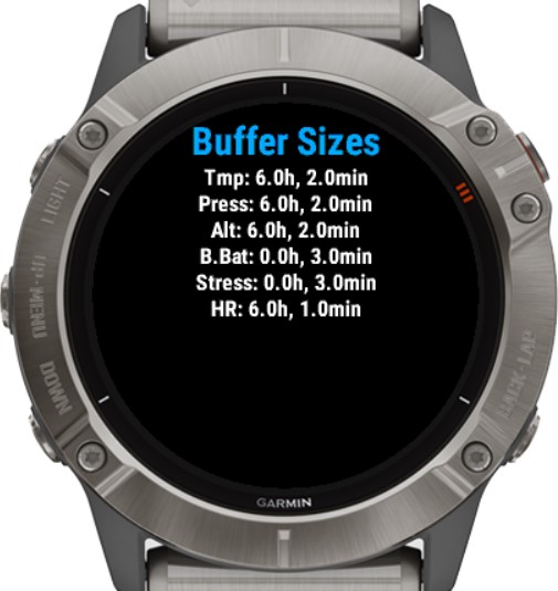Buffer Sizes · Screenshot 0