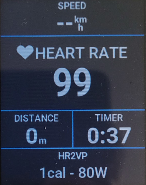 HR2VP Calories & Virtual Power Data Field screenshot 1
