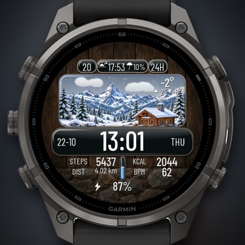 Glass Diorama – 实时天气场景与 AOD 表盘 · Screenshot 1