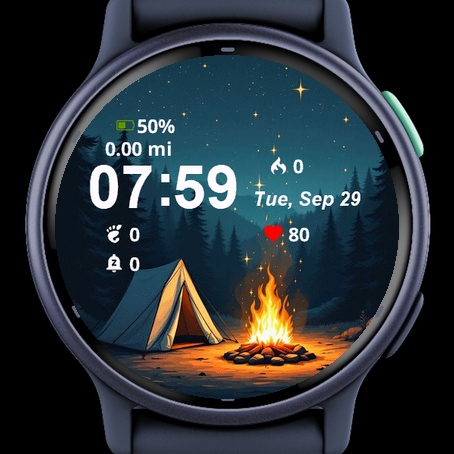 Campfire Tent Woods Night · Screenshot 2