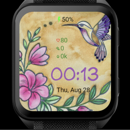 Hummingbird Harmony – Floral Watercolor · Screenshot 1