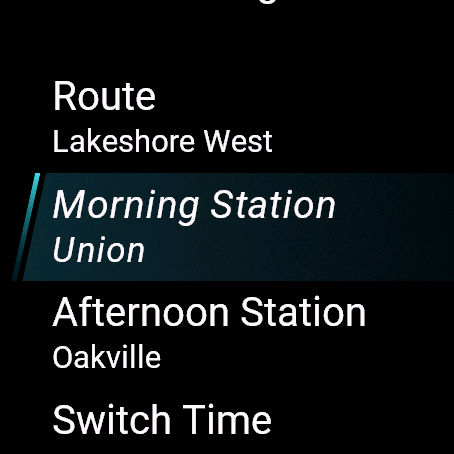 Go Train Tracker · Screenshot 2