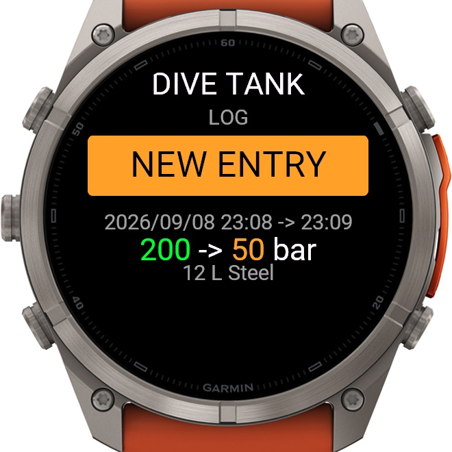 Dive Tank Log · Screenshot 0