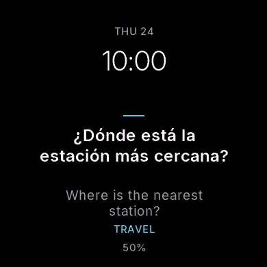Stride Words Watch Face - Learn Spanish Daily · Screenshot 4