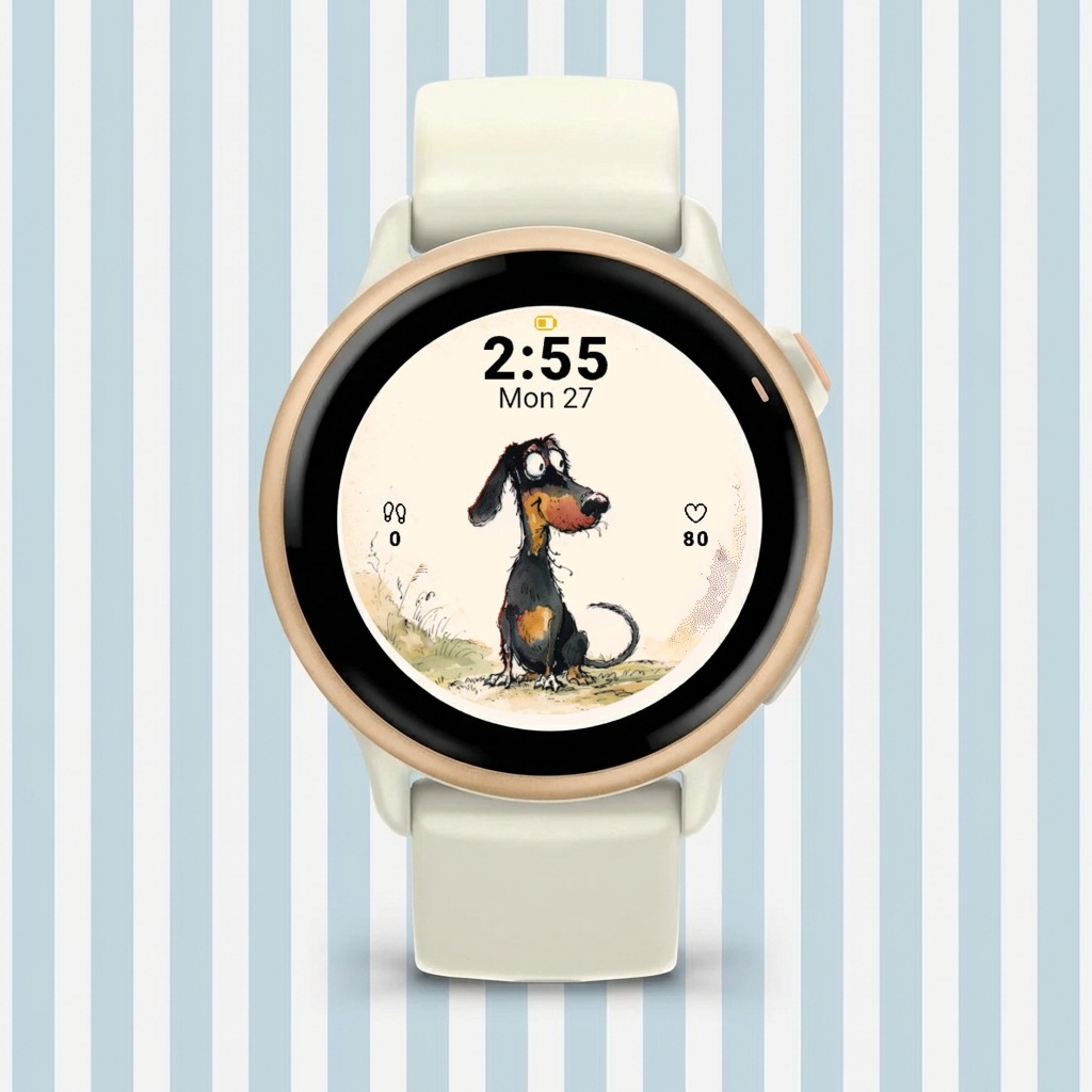 Dachshund Illustrated Watch Face 2