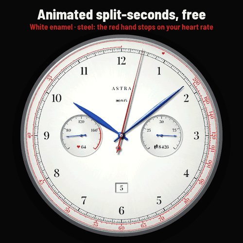 Astra Rattrapante – 动态追针计时表盘 · Screenshot 0