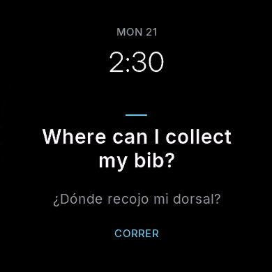 Stride Words Watch Face - Learn Spanish Daily · Screenshot 2