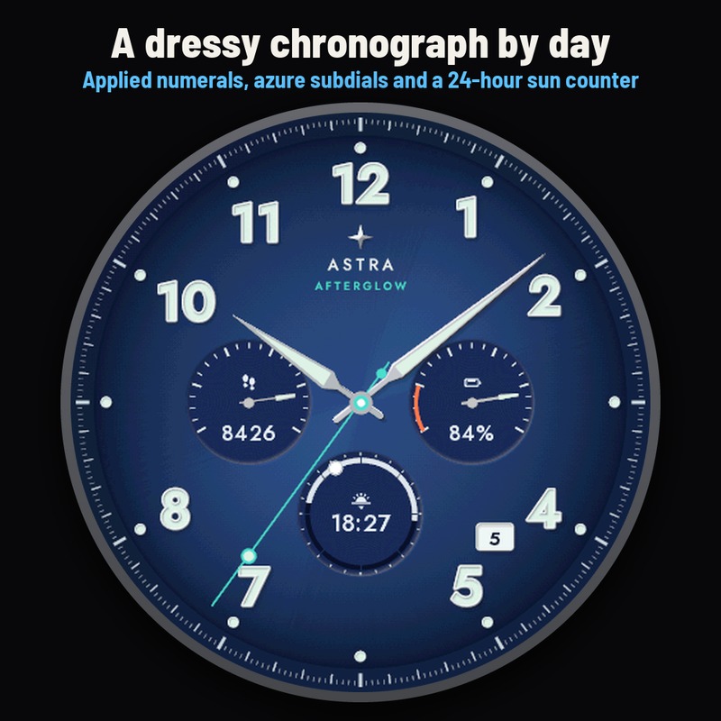 Astra Afterglow Pro – 动态夜光计时码表表盘 · Screenshot 2