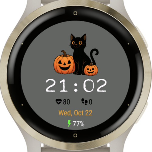 Halloween Black Cat and Pumpkins Adaptive · Screenshot 2