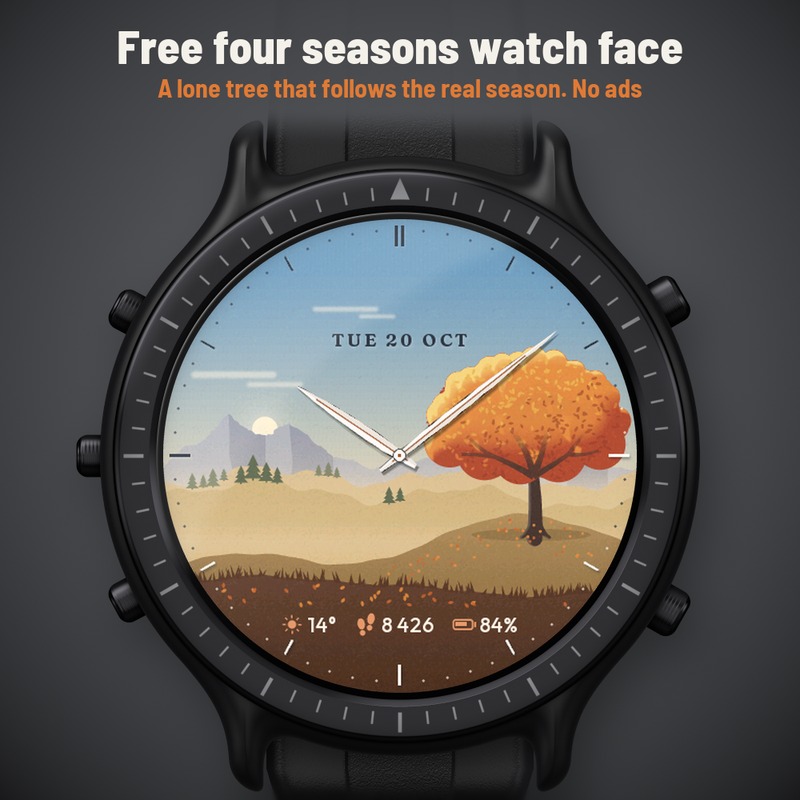 Astra Seasons Free – 四季 树 风景 表盘 · Screenshot 0