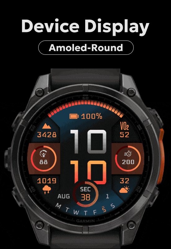 Garmin All Stars – fēnix 8 Iron Grit watch face screenshot 4