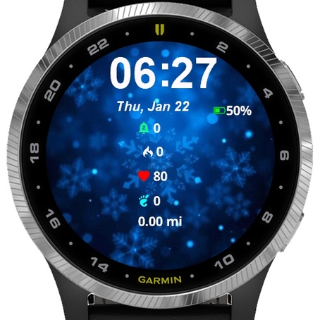 Snowflakes Dark Blue 3