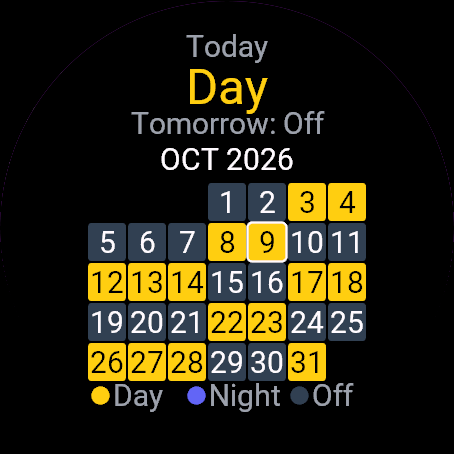 Shift Calendar: Work Rotations · Screenshot 0