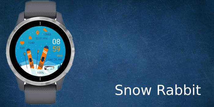 Snow Rabbit Garmin watch face