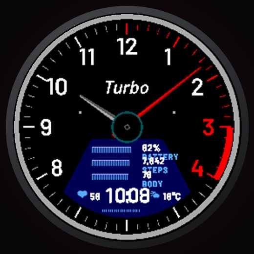Turbo Dash - Car Dashboard Tachometer Watch Face · Screenshot 3