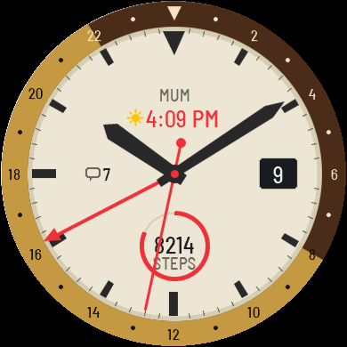 Hometime GMT Watch Face - Analog Dual Time · Screenshot 2