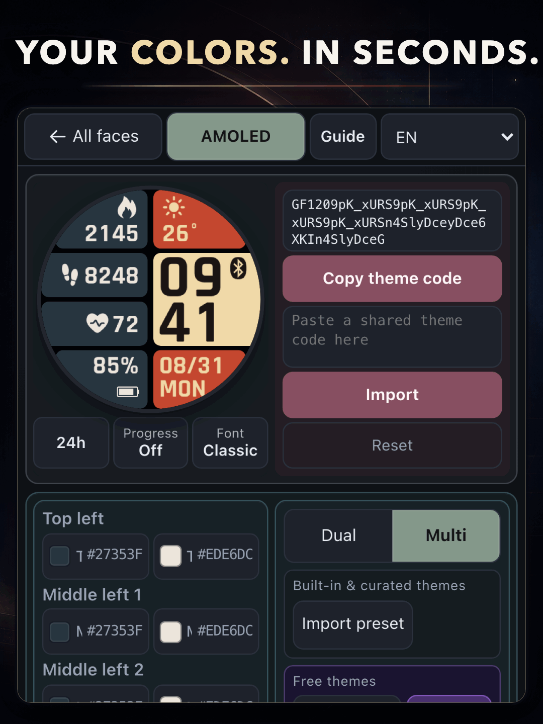 GridFace Ultra: 模块化运动健康与数据 | fun4watch · Screenshot 4