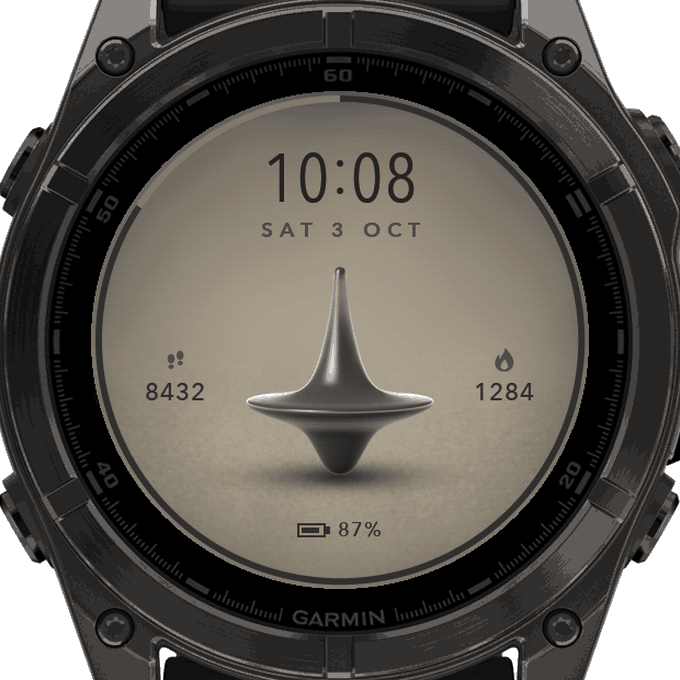 Inception Spinning Totem Pin Digital Watch Face · Screenshot 0