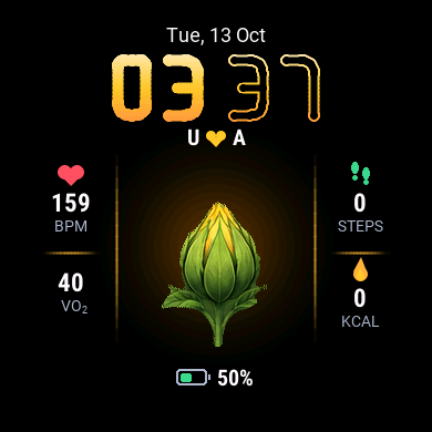 Sunflower – Blooming Step Watch Face · Screenshot 2