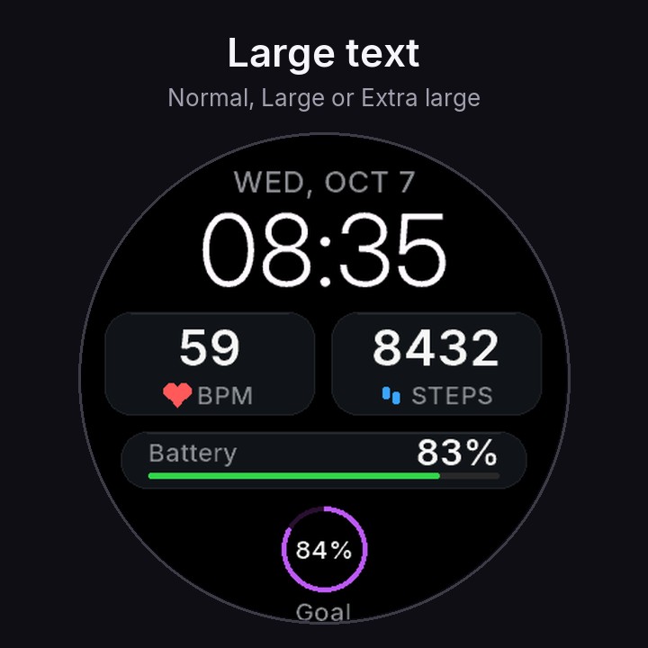 Glass Lite - Free Minimal AMOLED Watch Face · Screenshot 1