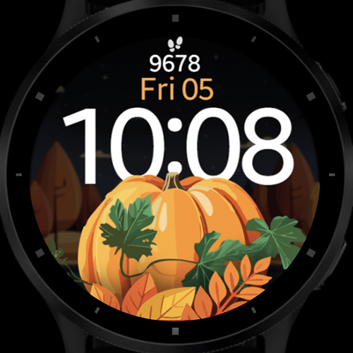 Pumpkin Steps fall watch face x · Screenshot 1