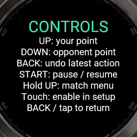Squash Score & Fitness · Screenshot 2