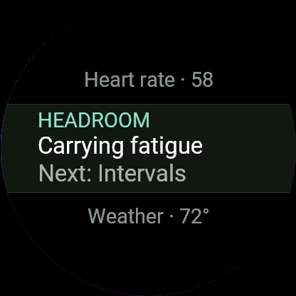 Headroom: Training Planner · Screenshot 0