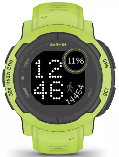 Digital Garmin watch face