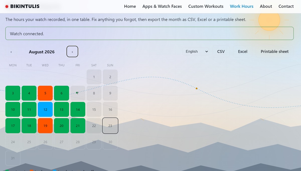 Work Hours Tracker · Screenshot 3