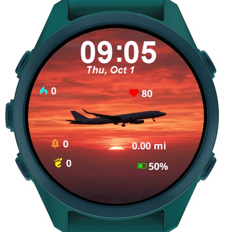 View Airplane Flying Sky Sunset · Screenshot 1