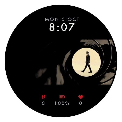 007 James Bond Gunbarrel Watch Face · Screenshot 3