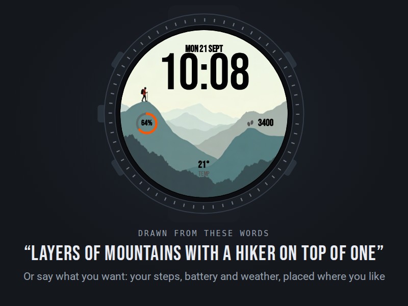 FaceForge - custom watch face from photo or words · Screenshot 1