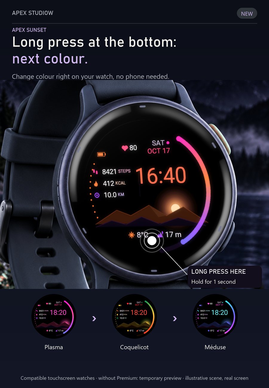 APEX SUNSET LIVING SUN AMOLED ALWAYS-ON · Screenshot 0