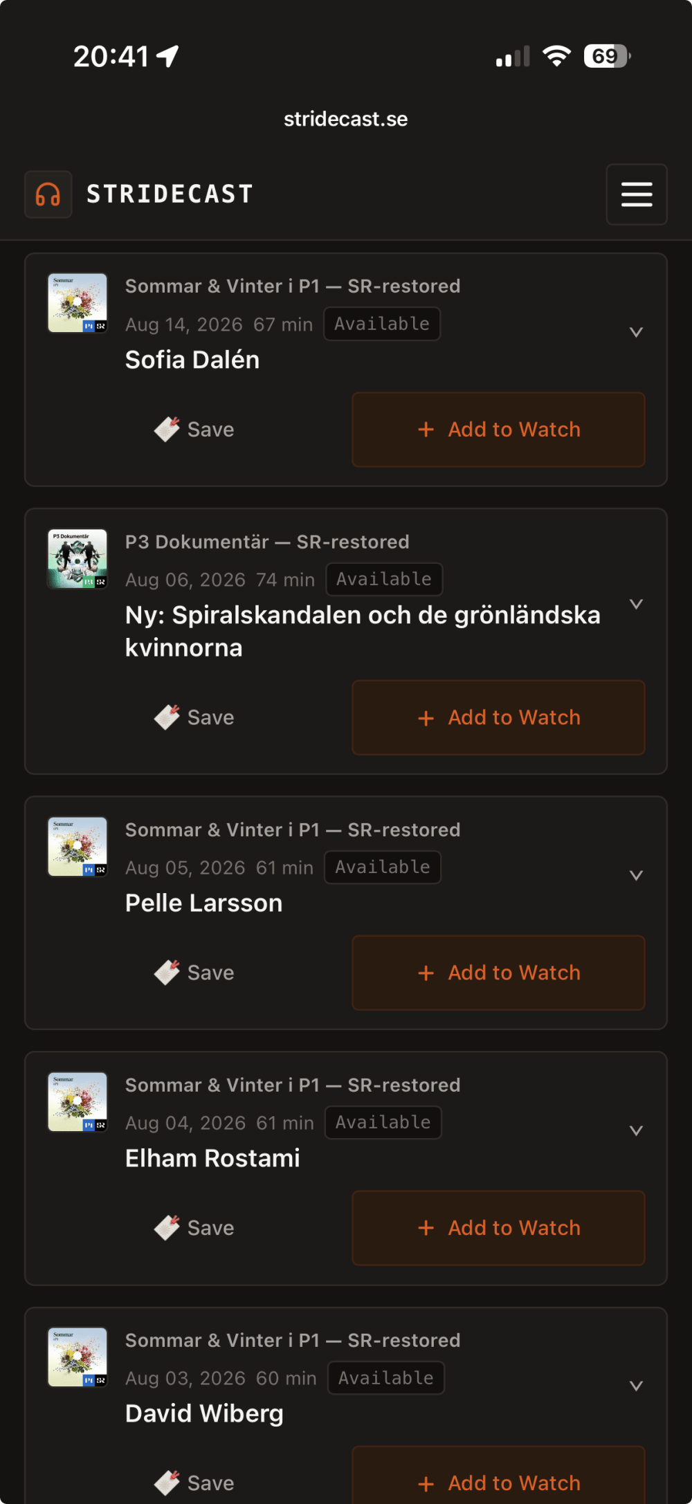 StrideCast (Podcast Player) · Screenshot 3