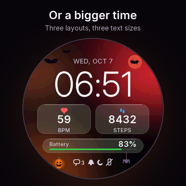 Glass Halloween - Spooky Watch Face · Screenshot 3