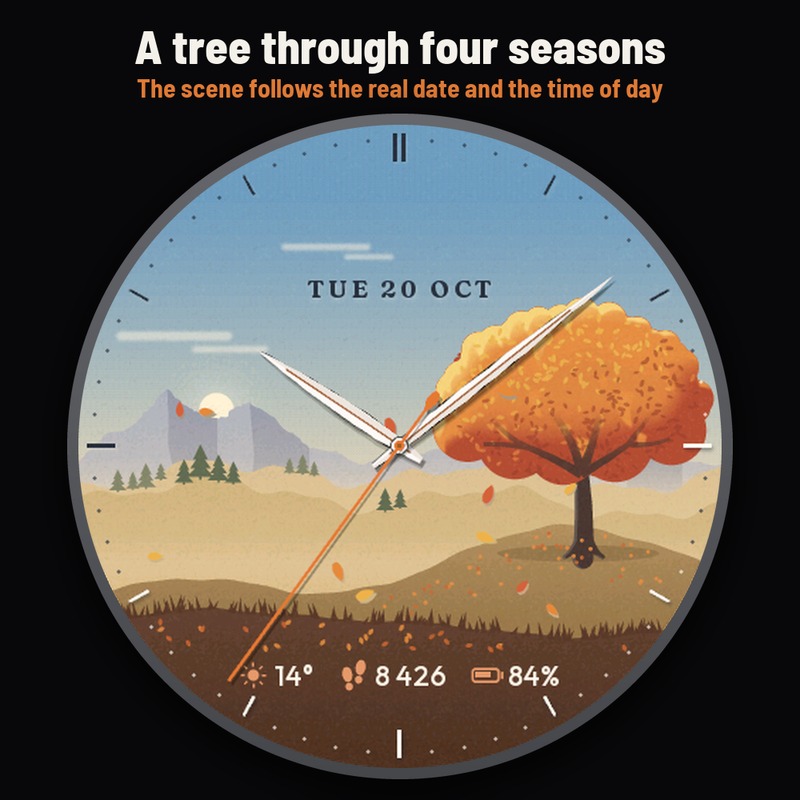 Astra Seasons Pro – 四季 树 风景 表盘 · Screenshot 0