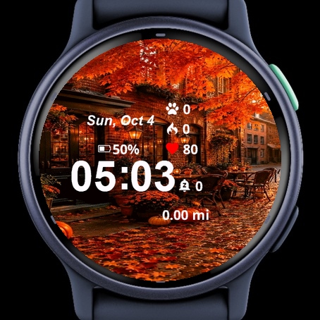 Autumn Scene Cobblestone Street · Screenshot 2