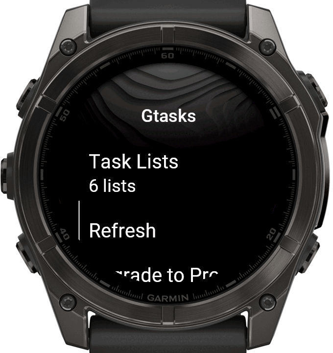 Google Tasks for Garmin · Screenshot 3