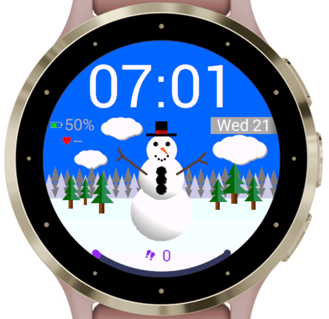 Snowman Watch Face · Screenshot 1